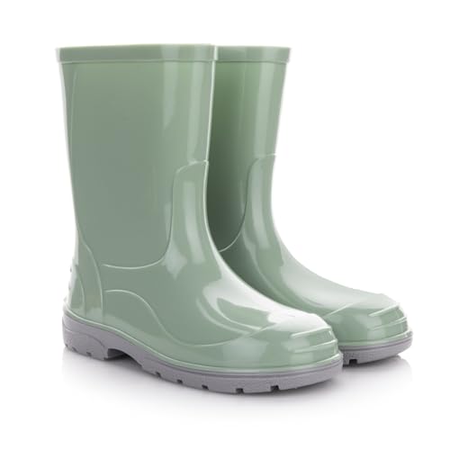 LEMIGO Unisex Kinder Gummistiefel Regenstiefel Regenschuhe OLI 20-35 EU (Minze, EU Schuhgrößensystem, Grundschulkind, Numerisch, M, 31)