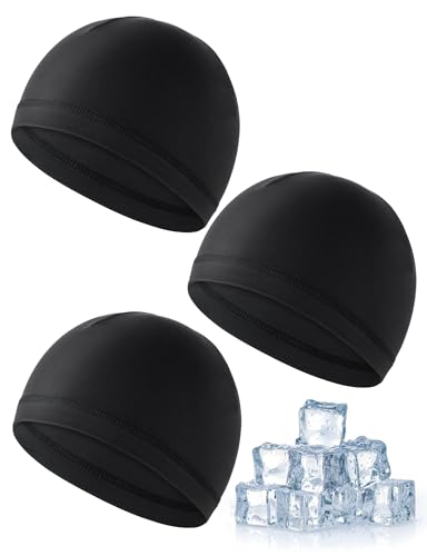 Becellen 3 Stück Kinder Sportmütze, Sommer Eisseide Fahrradmütze Unisex Kleine Beanie Atmungsaktiv Dünne Fußball Mütze Sommer Weiche Babymütze für 3-8 Jahre Jungen Mädchen