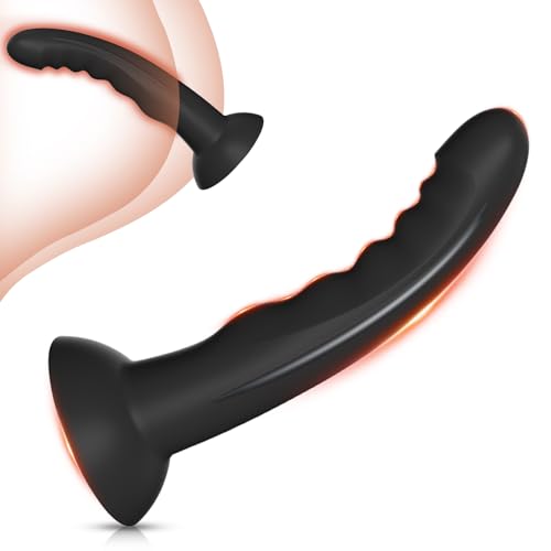 Analplug Dildos Anal Dildo,Analdilos Herren,mit Dildo Saugnapf,Buttplug Anal Plug Masturbator Analspielzeuge,Dildo Schwarz Analdildos Butt plug Masturbatoren,Sex Spielzeug für die Männer Frau (L)