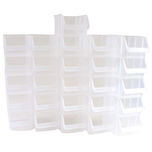 BAUPROFI 26er Set Sichtboxen Werkstatt-Lagerboxen, Transparent, Polypropylen, 26 Stück, T max. 240mm / min. 210mm x B 145mm x H 125 mm