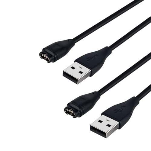 USB Ladekabel für Garmin Vivoactive 5 4 4S, 2 Stuck ladekabel fur Garmin Venu 2 2S 3 SQ Forerunner 5 245 265 935 945 instinct 3 Fenix 7 Pro 7S 7X 7X Pro Vivomove 3 3S Sport Approach S60 S10/12 S40/42