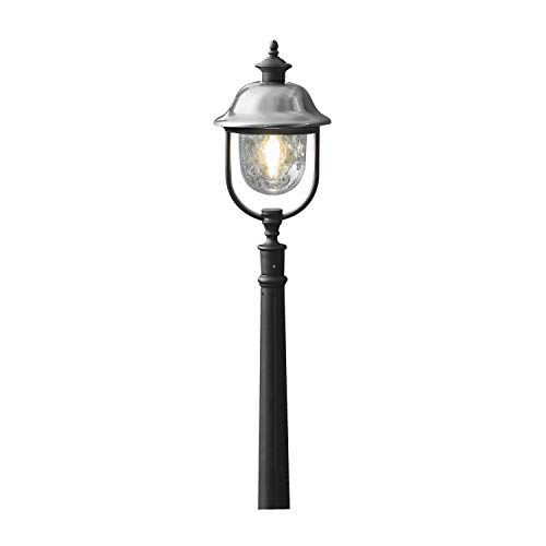 Konstsmide Parma 7242-000 Wegeleuchte / B: 24cm T: 24cm H: 118cm / 1x75W / IP43 / lackiertes Aluminium / matt-schwarz / Edelstahl