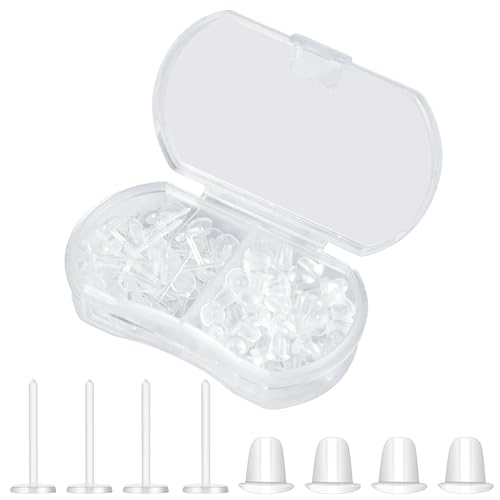 Kunststoff-Ohrringe, transparente Ohrringe für Sport für Ohr, transparenter Piercing-Schmuck, Silikon-Sport für Heimwerker, Kunststoff für Chirurgie