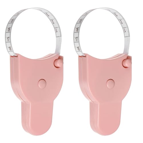 Körpermaßband, Suiyeejan Maßband Körpermaßband 150 cm Maßband, einziehbares Maßband zur Körpermessung und Gewichtsabnahme, Genaues Körpermaßband für Fitness, Schneider, Nähen (Rosa, 2 Stück)