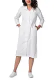 Adar Universal Damen medizinisches Kleid - Kleid mit gesticktem Kragen - 2801 - White - 10