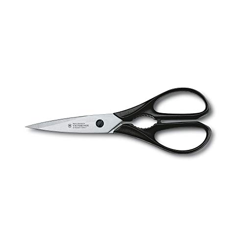 Victorinox Haushaltsschere, Küchenschere, Stoffschere, Extra Scharfe Klinge, Rostfrei, Robuster Kunststoffgriff, schwarz