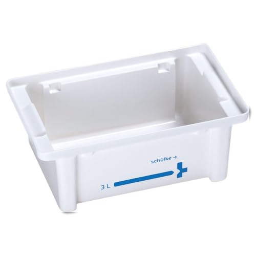 Schülke Wannen-Set Desinfektionswanne | 3 Liter inkl. Deckel in transparent | aus Polyvinylchlorid | Instrumentenwanne | Innen: 250x150x120 mm/außen: 300x185x125 mm