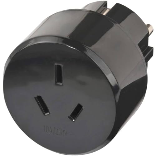 Brennenstuhl Reisestecker/Reiseadapter (Reise-Steckdosenadapter für: Euro Steckdose und Australien, China Stecker) schwarz