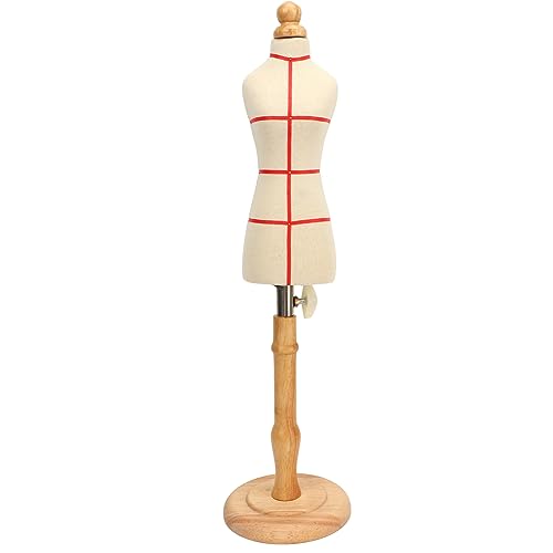 Ausla Schneiderpuppe Weiblich Schaufensterpuppe Damenbüste Schneiderbüste kleiderpuppe Büste Verstellbare Damenschneiderbüste mit Holzarmen für Kleidungsgeschäft (Stil 2)