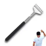 Rückenkratzer, Schwarz Rückenkratzer, von 20 cm Bis 68 cm Ausziehbar, Hochwertiger Edelstahl Kratzhand Back Scratcher, Rückenkratzer Gegen Juckreiz