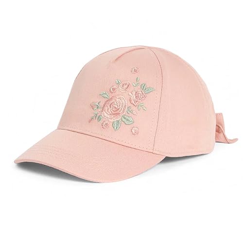 Gifts Treat Mädchen Baseballkappe Stickerei Design Kinder Sonne Hut einstellbar Baseballkappe für Mädchen, rosa Blume, 3-10 Jahre