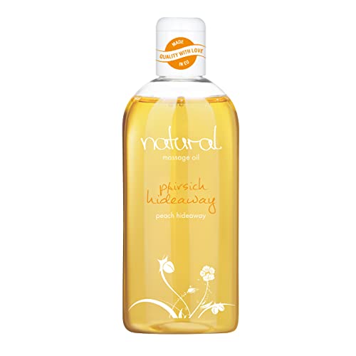 Natural Wellness Massageöl 'Pfirsich hideaway' 250 ml | Erotisches intim Körperöl | Massage-Öl für Erotik-Wellness und Entspannung | Muskelentspannung mit süßem Pfirsich Duft