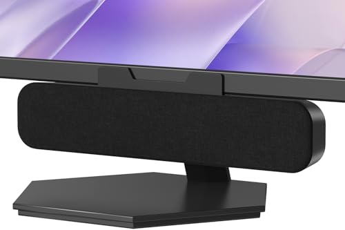 ZETIY Monitor Lautsprecher für PC, USB Portable Computer Lautsprecher Mini Soundbar, Klein PC Lautsprecher für PC, Laptop, Desktop, Phone, Notebook - Plug and Play (Schwarz)