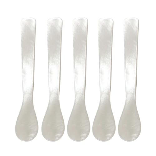 5er Set Perlmuttlöffel Kaviarlöffel Eierlöffel Caviar Spoons Handarbeit Kaviarlöffeln Perlmutt Servierlöffeln Klassischer Kaviarlöffel Eierlöffel Perlmutt für Ei Eis Kaffee Marmelade