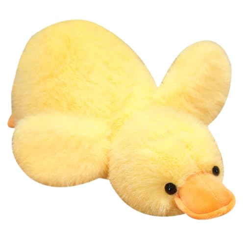Ente Kuscheltier, PlüSchtier Gans Spielzeug Einfache Dekoration Wurfkissen Stofftier, zum Spielen und Kuscheln, Geschenk für Kinder Mädchen (30 cm,Gelb)
