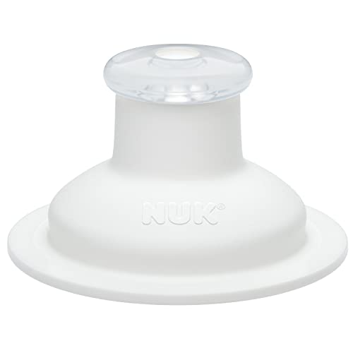 NUK Push-Pull-Ersatzsauger Silikon für Sports Cup und Junior Cup Trinklernbecher | auslaufsicher, langlebig, hygienisch, Spülmaschinen geeignet | weiß | 1 Stück