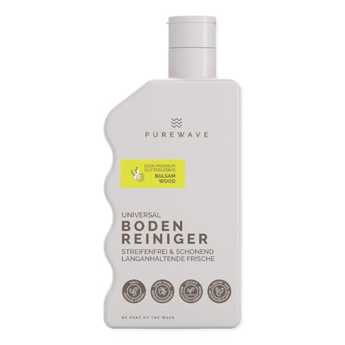 PUREWAVE Universal Bodenreiniger Balsam Wood – natürlicher Reiniger für alle Bodenarten, vegan, sanft zu Oberflächen, angenehmer Holzbalsam-Duft, ideal für Haushalt & Gewerbe, 500 ml