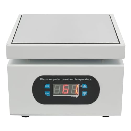 Mikrocomputer Elektrische Heizplatte, 500W Vorwärmstation mit LED-Anzeige, Temperatur Einstell: 0-400°C für Lötarbeiten, Erwärmen von Bauteilen, SMD-Wiederaufbauarbeiten(150×150mm)