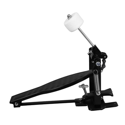 OFFIGAM Drum Pedal Hammer Drum Kick Pedal Doppel Drum Pedal Kick Drum Pedal Drum Stick Drum Kit Zubehör Drum Teile Drum Fußpedal Teile Drum Übungsset Schwarze Aluminiumlegierung