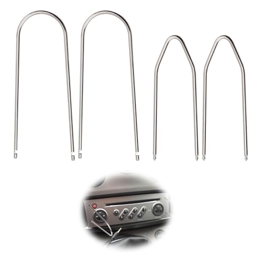 4pcs Entriegelungsschlüssel Radio,Autoradio Ausbauwerkzeug,Kfz Autoradio Bügel Removal Instrument Schlüssel Din-Freigabetasten,Kompatibel Mit FIAT,Radio Ausbau Werkzeug Für Autoradio Reparatur