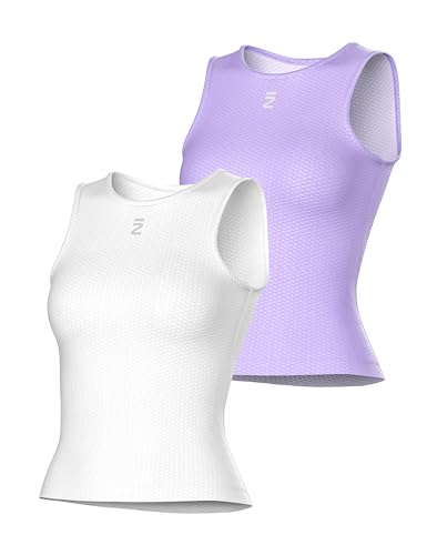 INBIKE Damen Fahrradweste Abnehmen Mesh Ärmellose Weste Leichtes Body Shaping Shirt Schnelltrocknend Atmungsaktiv Reflektierende Tank Tops Sommer Fahrradbekleidung Sporthemden Fahrradtrikot Set S