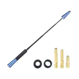 CGEAMDY Autoantenne, Radio Antenne Teleskop FM, Einziehbare Antenne Aus Kohlefaser, Autoradio Auto Dachantenne Kurz Mit Starker FM/AM Empfangsfunktion(Blau)