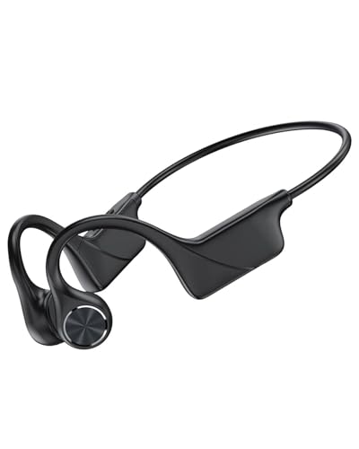 SANOTO Knochenschall Kopfhörer Bluetooth 5.3,Open Ear Kopfhörer Kabellos Bone Conduction Kopfhörer IPX5 Wasserdicht Staubdicht Sportkopfhörer Lange Akkulaufzeit Kopfhörer für Läufer Fitness