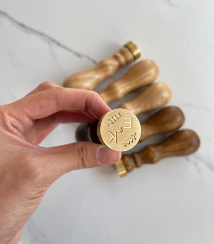 TPFOON Personalisierter Schokoladenstempel, Schokoladensiegel, Metall, Messing, Rund, Stempel