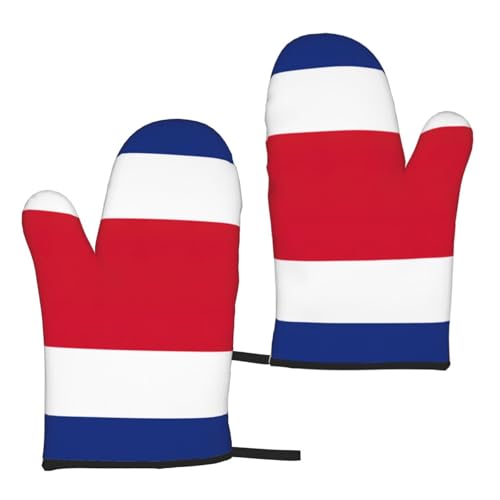 Ofenhandschuhe, Motiv: Flagge von Costa Rica, hitzebeständig, 15 x 28 cm, zum Backen in der Küche