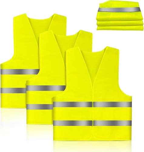 Brovamo Warnwesten Auto-Warnwesten Auto 10er-Warnweste Auto-Warnweste alle Größen-Warnweste Kinder-Warnweste Auto-Sicherheitswesten (10)