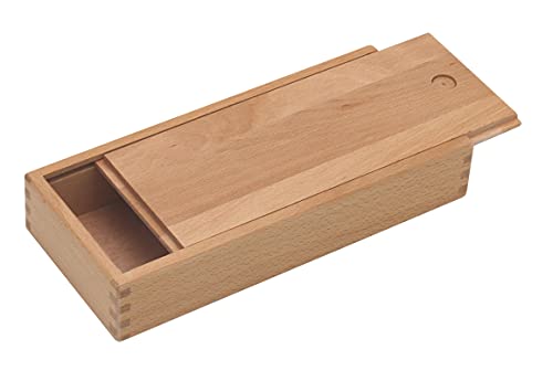 Paintersisters® Stiftebox mit Schiebe-Deckel - Holzbox, Holzschachtel aus fein lasiertem Buchenholz