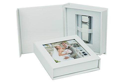 USB-Box mit Bildfenster. Weiß