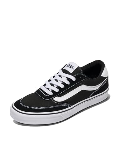 Vans Herren Brooklyn Ls Sneaker, Wildleder/Canvas Schwarz/Weiß, 43 EU