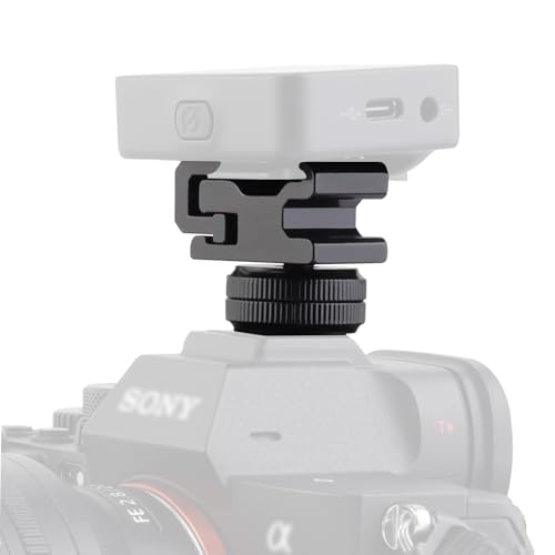 JCMOYUTY Für Rode Wireless Go II / ME / PRO Cold Shoe Mount Adapter, für DJI Mic 2, Mic 1 / Hollyland Lark M1 M2 Mikrofon Kamera Cage Mount Ständer Adapter Verlängerung Halterung