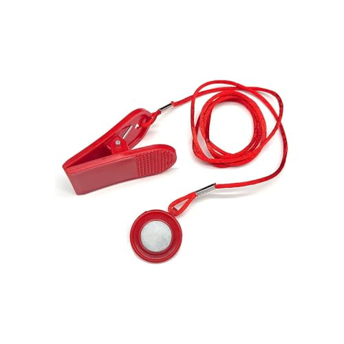 Laufband Sicherheitsschlüssel,Universal Laufband Magnet Sicherheitsschloss Magnetischer Sicherheitsschalter für Laufbänder Not-Stop-Zubehör Safety Key Treadmill für die meisten Laufbänder Rot 1,8 cm