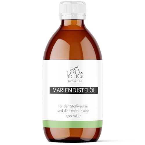 Mariendistelöl 500ml für Hunde, Katzen & Pferde – Premium Naturprodukt - Auch für Barf-Ernährung, Reich an Vitamin E, Omega-6 und Omega-9 – Ideal zur Unterstützung der Gesundheit