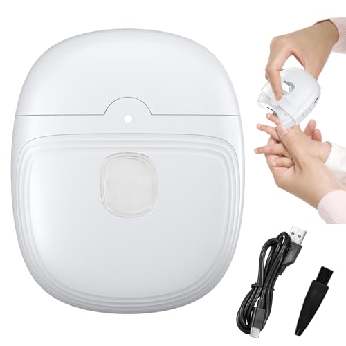 Elektrischer Nagelknipser, Elektrischer Automatischer Nagelknipser, USB Aufladbarer Elektrischer, Sicherheits Nagelknipser Für Erwachsene Senioren Säugling Babyältere Menschen Erwachsene (Weiß）