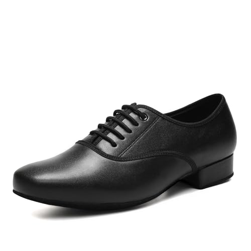 YCALCP Tanzschuhe latein Herren Atmungsaktiv Niedriger Absatz Tango Salsa Modern Charakter Schuh ballsaal,LHDMD-2.5CM,45 EU