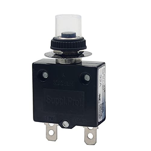 1 x KUOYUH 98 Serie 125/250VAC 32V DC 50/60Hz Druckknopf Manuelle Reset Thermo-Überlastungsschutzschalter mit transparenter, wasserdichter Staubkappe 3-70A (32A 1pc)