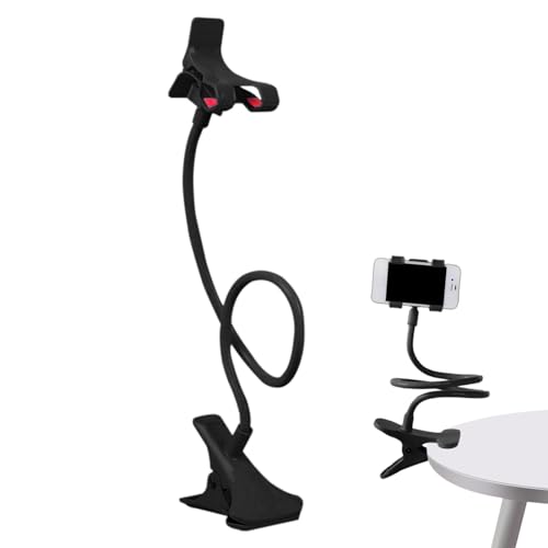 Gwtdtoad Schwanenhals Handy Halter, Flexible Lang Arm Handy Ständer, Verstellbarer Bett Telefonhalter Für Smartphones (bis zu 3,5 Zoll breit), Schwarz
