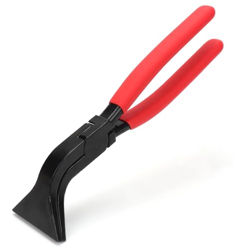 LYCXAMES Falzzange, 45° Abkantzange Blechbiegezange, Biegezange Breit 60 mm, Blechzange Mit Rutschfestem Griff zum Biegen und Glätten von Blechen, Rot