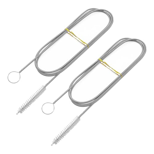 Hinapan 2 Stück Flexible Lange Pfeifenreiniger, 150 cm Extra Langer Rohrreiniger, Biegbar Reinigungsbürste, Reinigungsbürste Für Kühlschrank Reinigungswerkzeug, Car Drain Dredge Cleaning Scrub