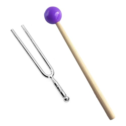 Stimmgabel, Stimmgabel Metall, Stimmgabel Gitarren, Stimmgabel Standard, Stimmgabel Medizinisch, mit Silikon Hammer, für Klangtherapie Heilung, DNA Reparatur Heilung, Musikinstrument, A440 HZ
