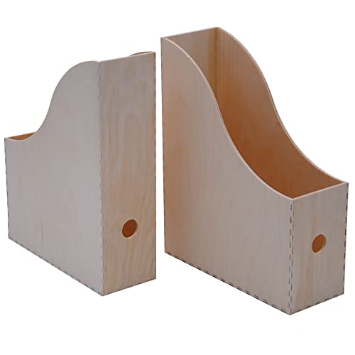 IKEA Zeitschriftensammler "KNUFF" Holz-Aufbewahrungsbox im 2-er Set - 9x24x31cm und 10x25x31cm