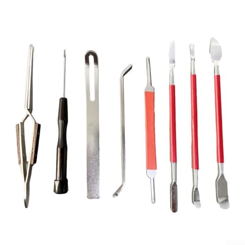 Getdoublerich 1 Set Saxophon-Reparatur, Flöten-Klarinetten-Reparatur, Nivellier- und Klavierherstellung, Holzblasinstrument-Reparaturwerkzeug-Set, Saxophon-Reparaturwerkzeug-Set (8-teilig)