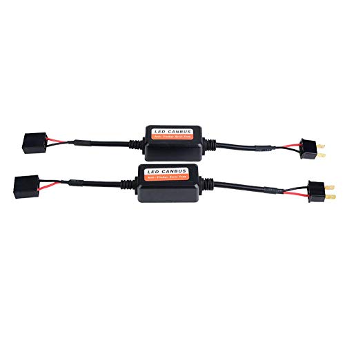 H7 Led Decoder - Led Decoder H7 2-Teiliger Led Decoder Auto Led Scheinwerfer Decoder Radio Audio Anti Interferenz Fehler Canceler Filter Warnung Fehler Decoder für H7