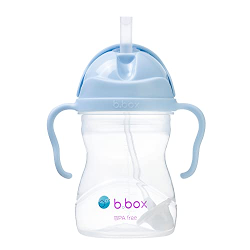 b.box Trinklernbecher Für Jeden Winkel | Flip-Top, Schwerer Strohhalm, Griff, Auslaufsicher | BPA-Frei & für Spülmaschine | Ab 6 M | 240 ml, Bubblegum
