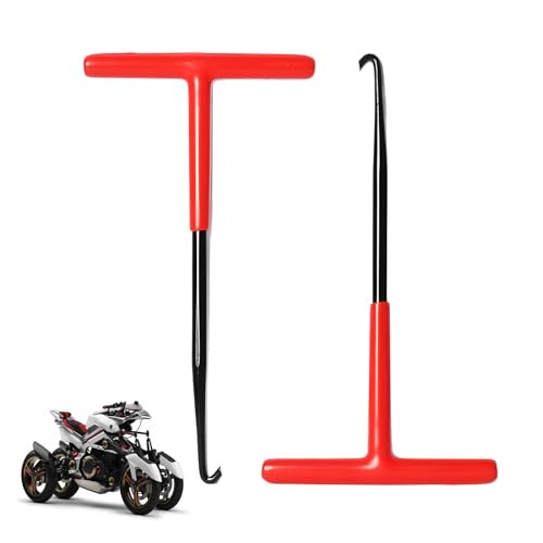 AONAYO 2 Stück Federhaken,Bremsfederzange,Trommelbremse Werkzeug,Auspuff Federhaken,T Haken Federzieher,Federzieher Aus Stahl,Für Motorrad Schneemobil Dirt Bike Fahrrad Moped(16 * 8cm)