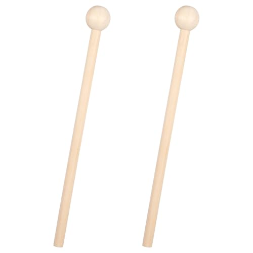 2 Stück Holzschlägel,Xylophon Klangstäbe,Xylophon Schlägel Holz Percussion Sticks,Glockenspielschlägel mit Holzgriff Rhythmus Sticks Trommelstöcke,für Anfänger Erwachsene Glockenspiel Holzblock