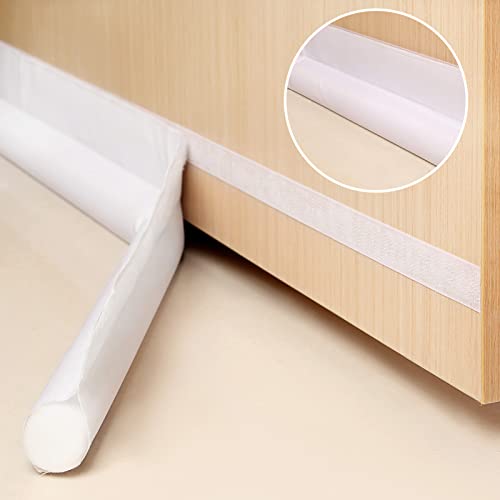 Zugluftstopper für Türen,2 Stück 90 cm Einseitige Tür Zugluftstopper,Zuschneidbare Türdichtung Selbstklebend,Tür Zugluftstopper,Türbodendichtung,Hält Zugluft und Gegen InsektDraft Schalldicht